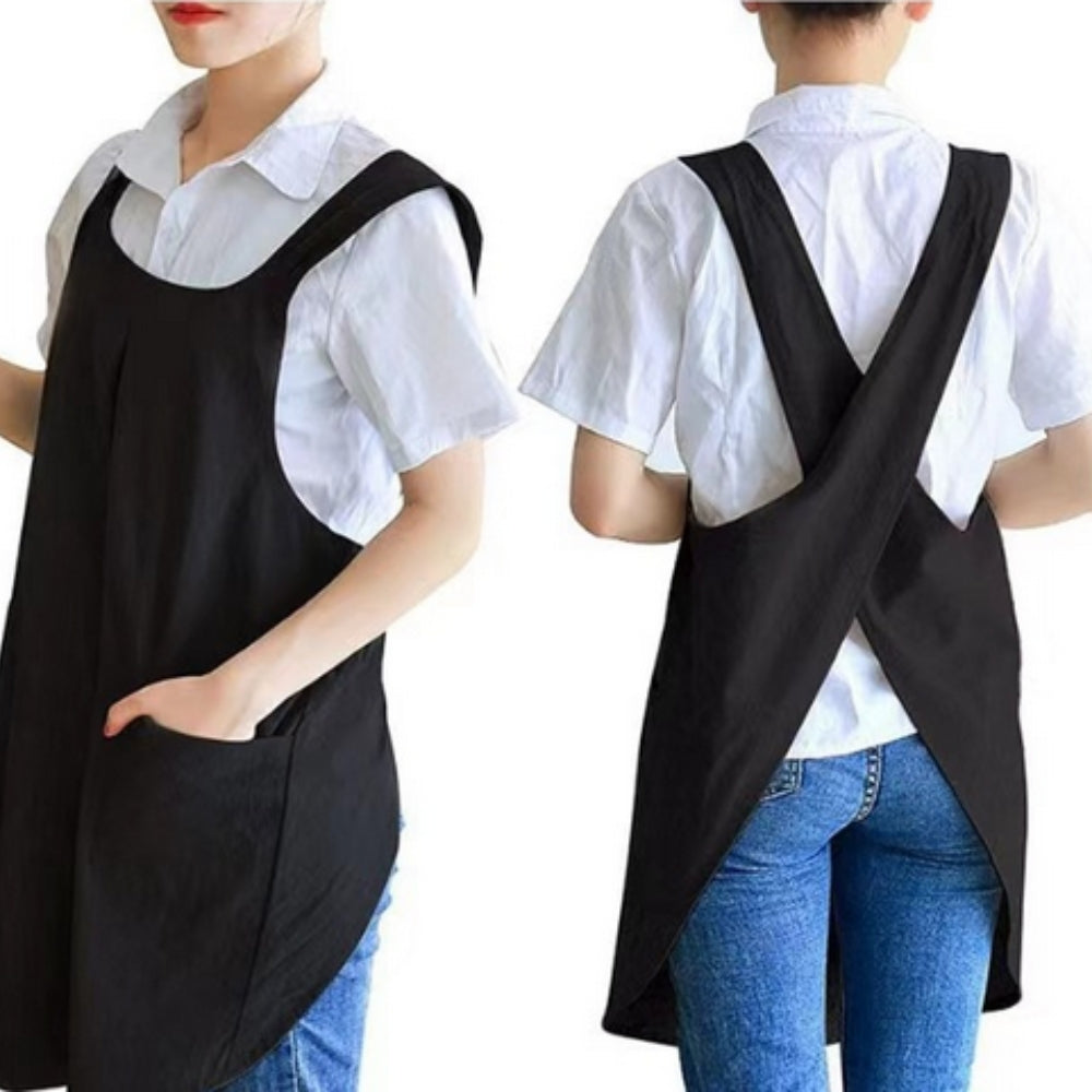 Cross‑Back Apron Dress Korean‑Inspired Minimalist Style