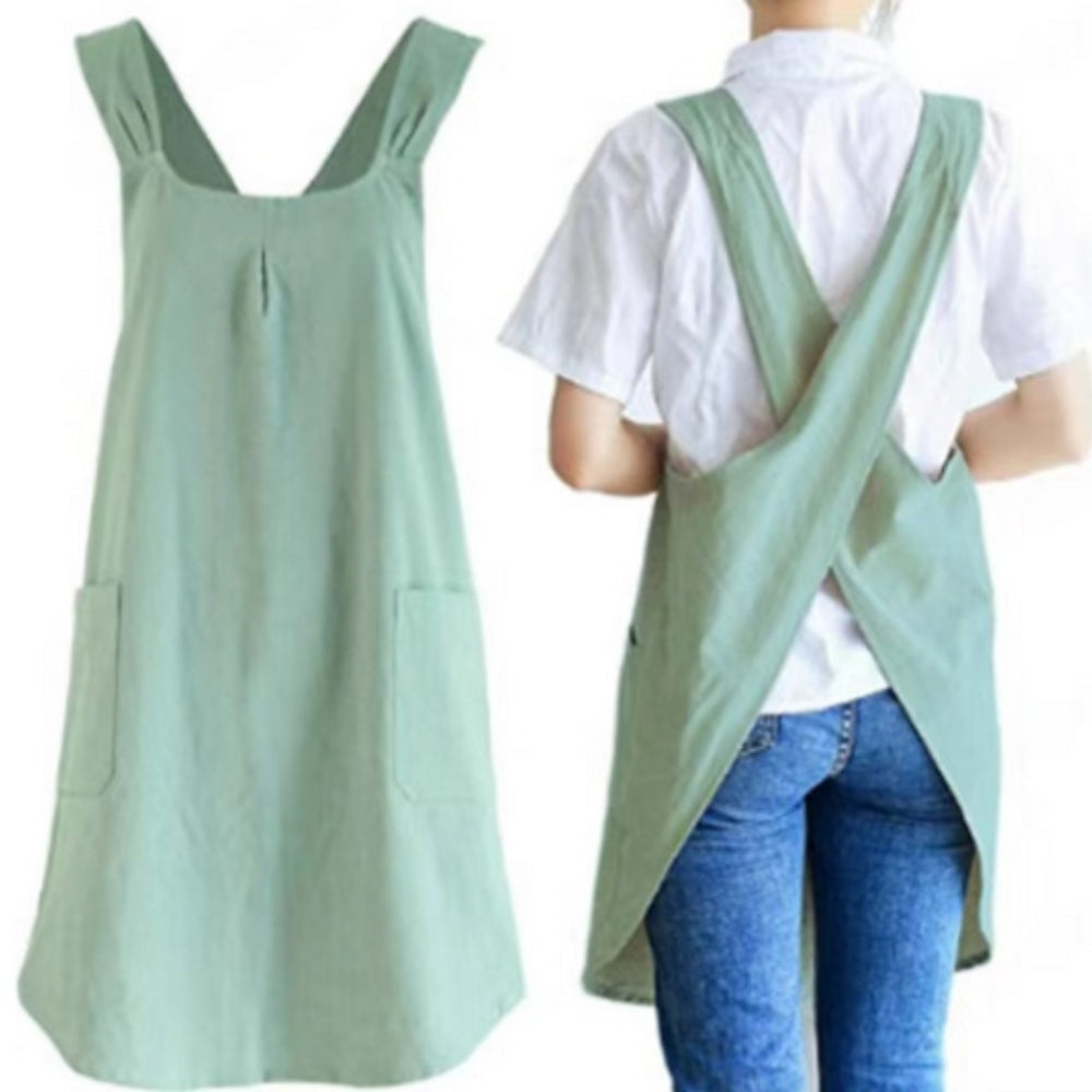 Cross‑Back Apron Dress Korean‑Inspired Minimalist Style