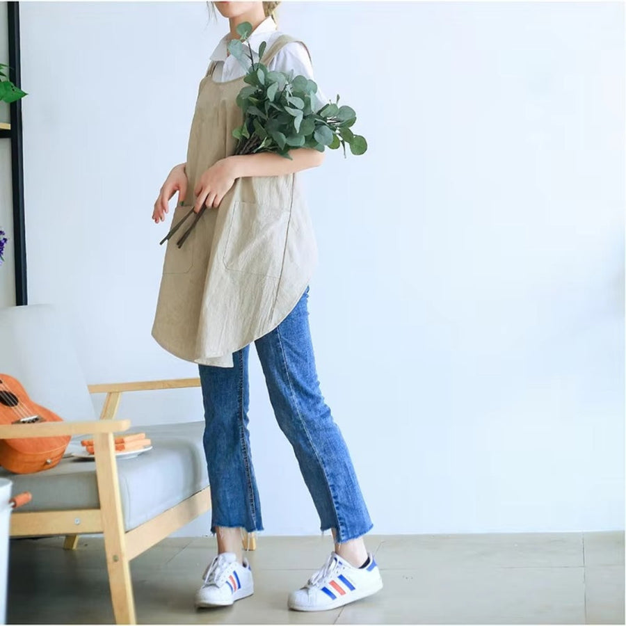 Cross‑Back Apron Dress Korean‑Inspired Minimalist Style