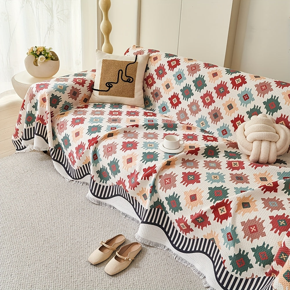 Nomad Charm Geometric Couch Throw Cover