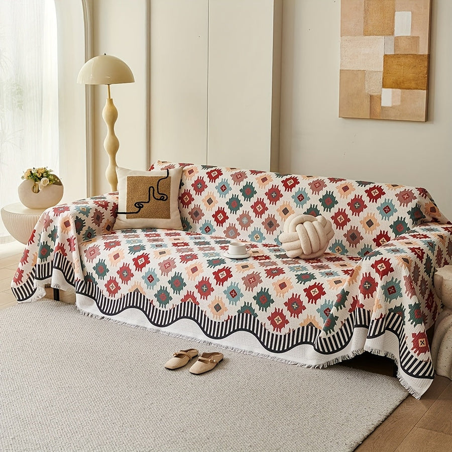 Nomad Charm Geometric Couch Throw Cover