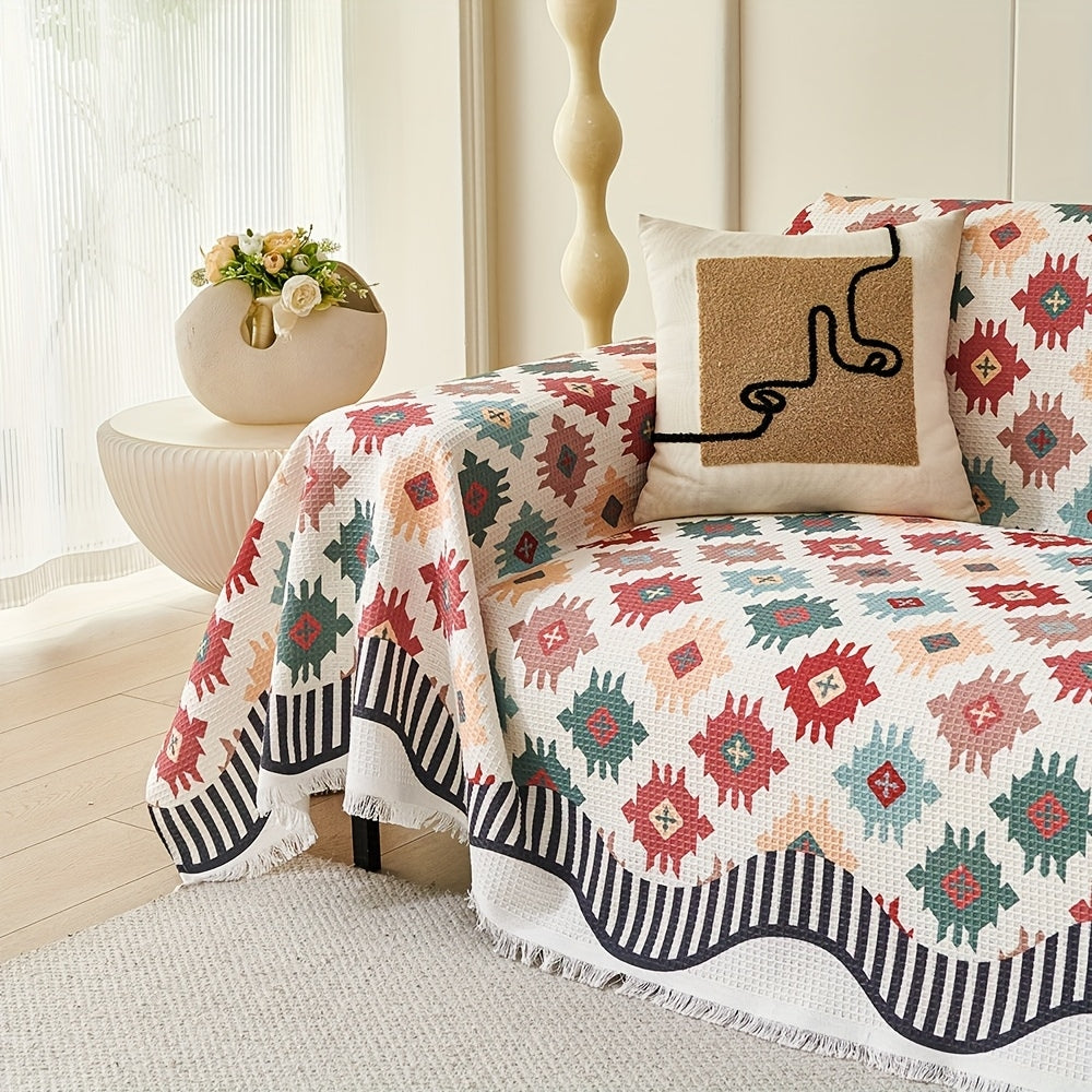 Nomad Charm Geometric Couch Throw Cover