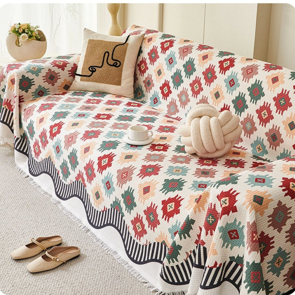 Nomad Charm Geometric Couch Throw Cover