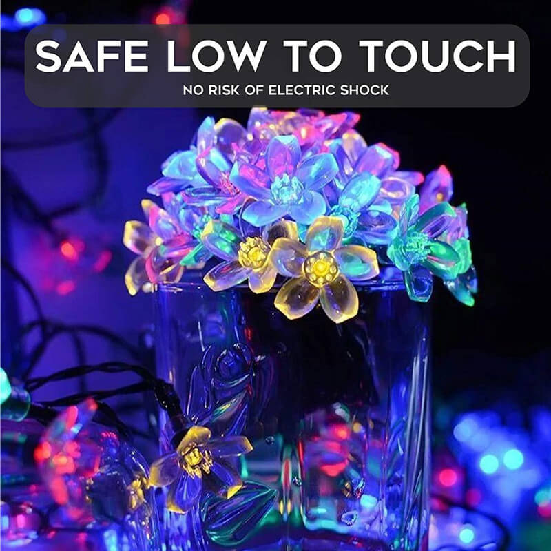 Solar Flower String Lights with Multicolour LED