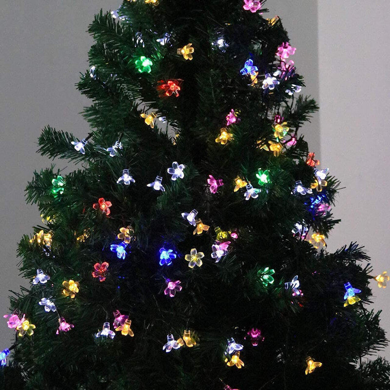 Solar Flower String Lights with Multicolour LED