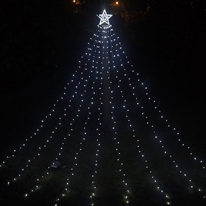 Star Top String Solar Lights with Hanging LED Light Strands