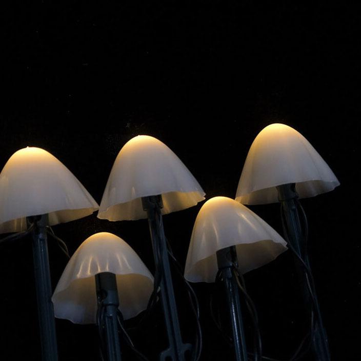 Solar Mushroom Garden Lights with Multicolour LED Caps