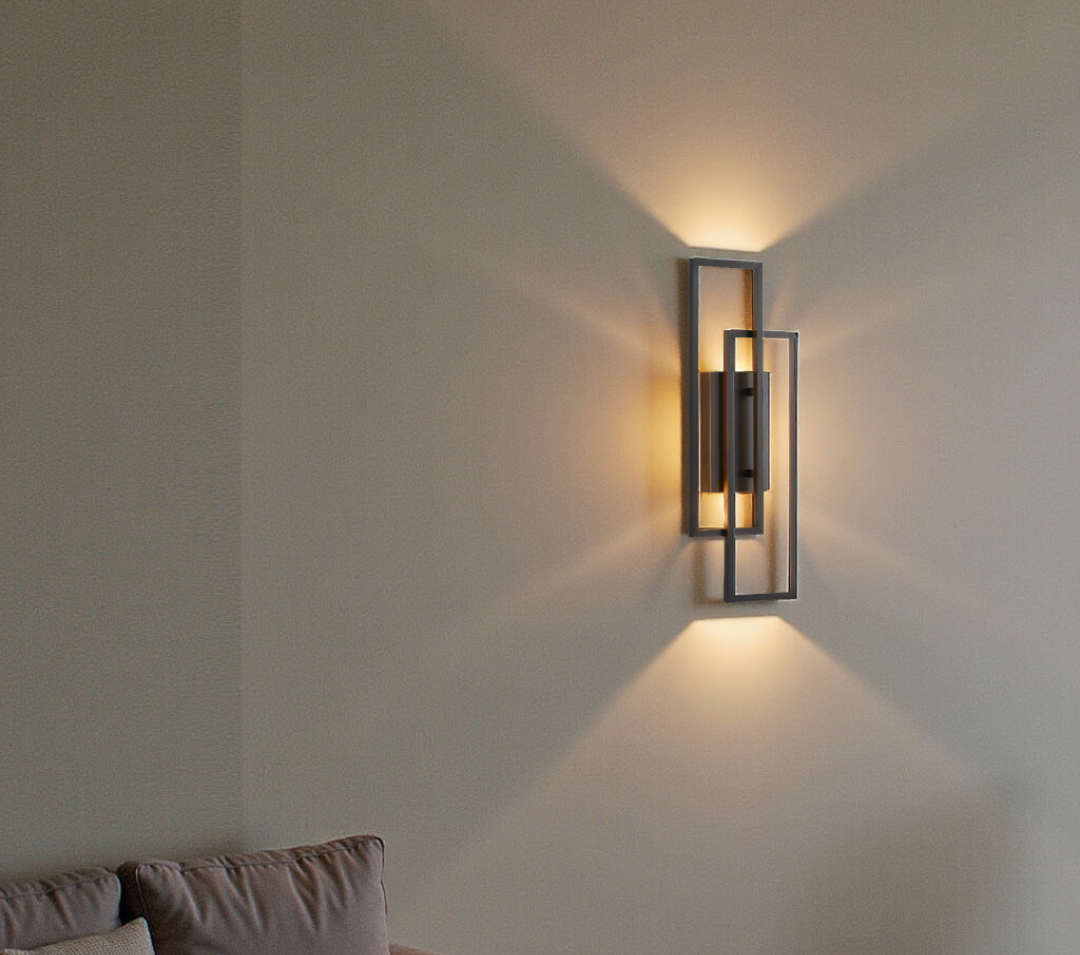 Wall Mounted LED Light With Double Rectangle Frame