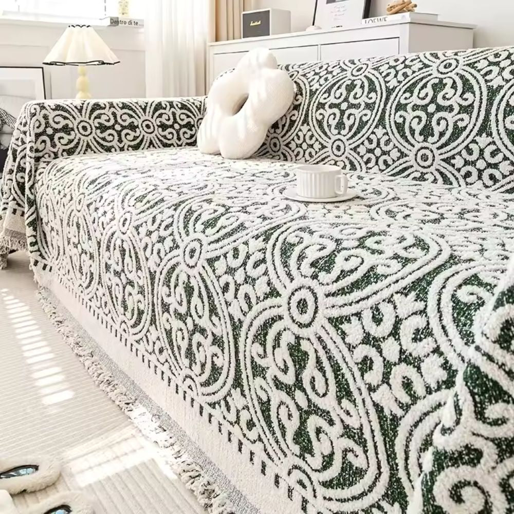 Ornamental Jacquard Couch Cover