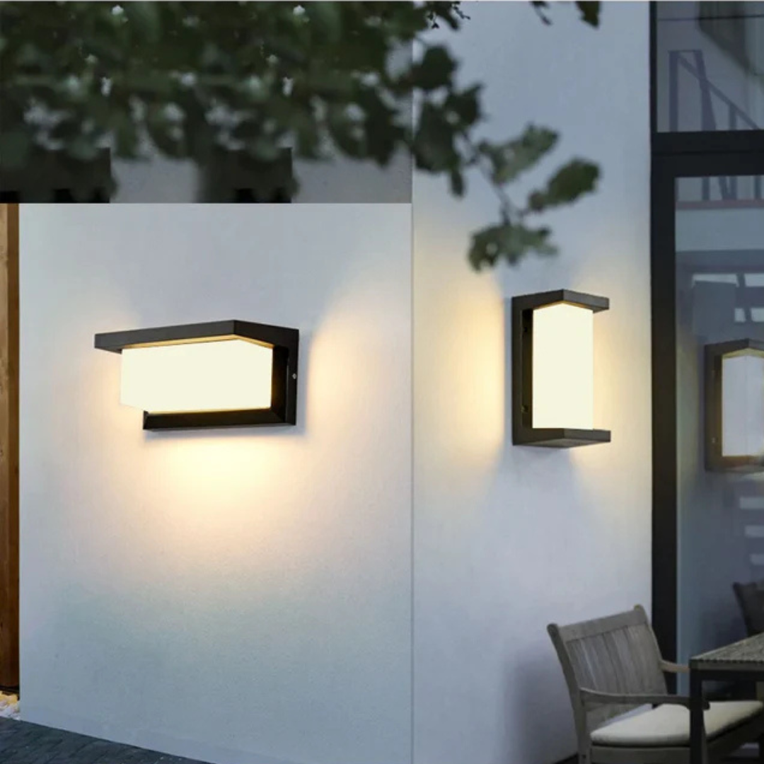 Outdoor Wall Light Black Wall Mounted With Motion Sensor