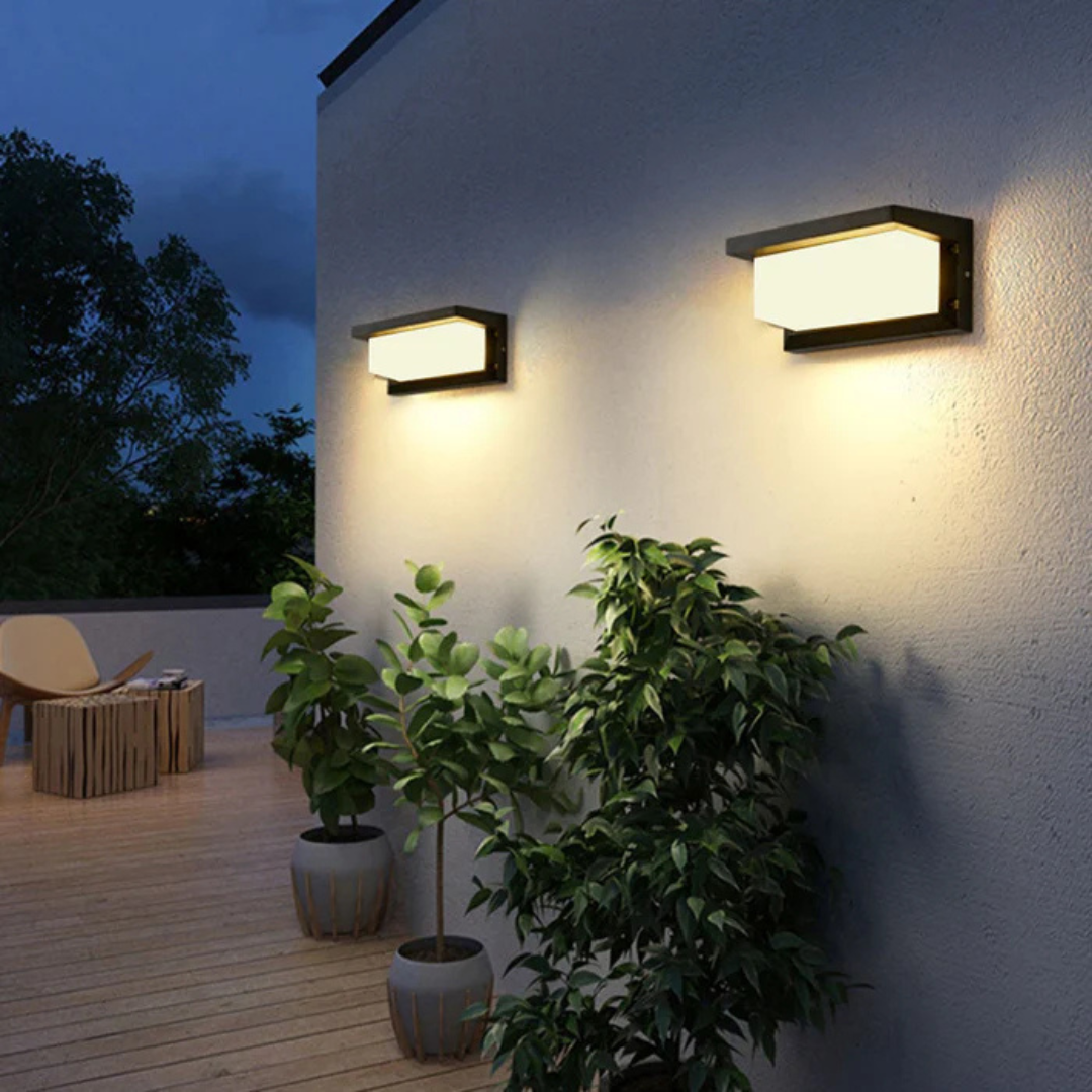 Outdoor Wall Light Black Wall Mounted With Motion Sensor
