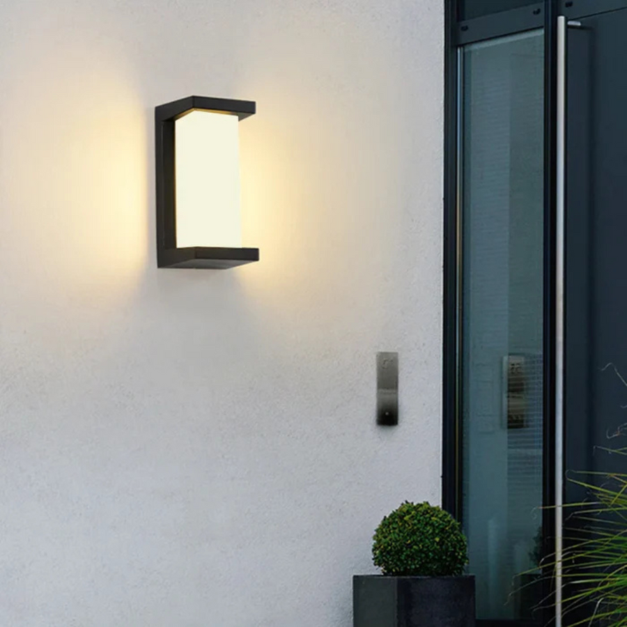 Outdoor Wall Light Black Wall Mounted With Motion Sensor
