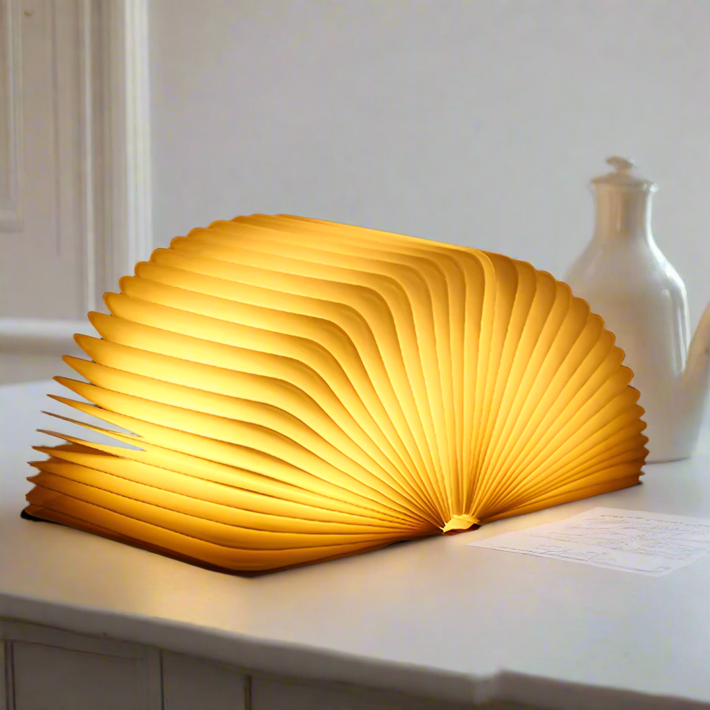 Folding Book LED Table Lamp with Warm Ambient Light