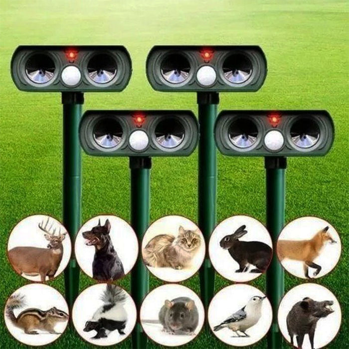Solar Infrared Animal Repeller Outdoor Pest Deterrent Device