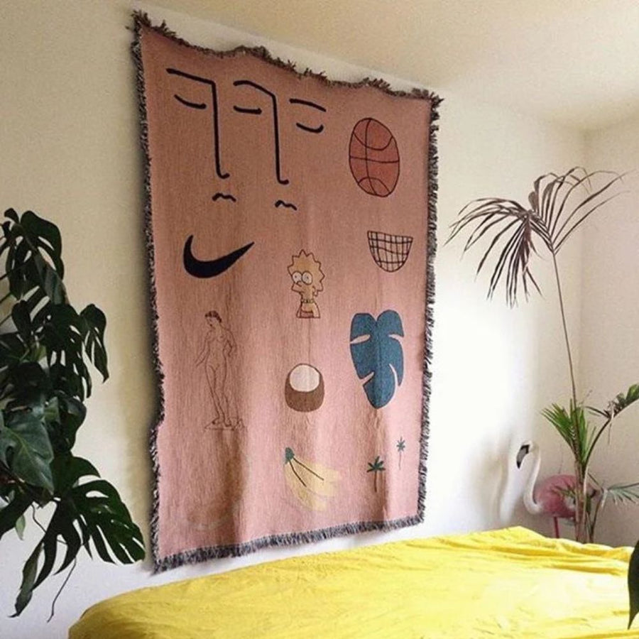 Pink Muse Woven Blanket