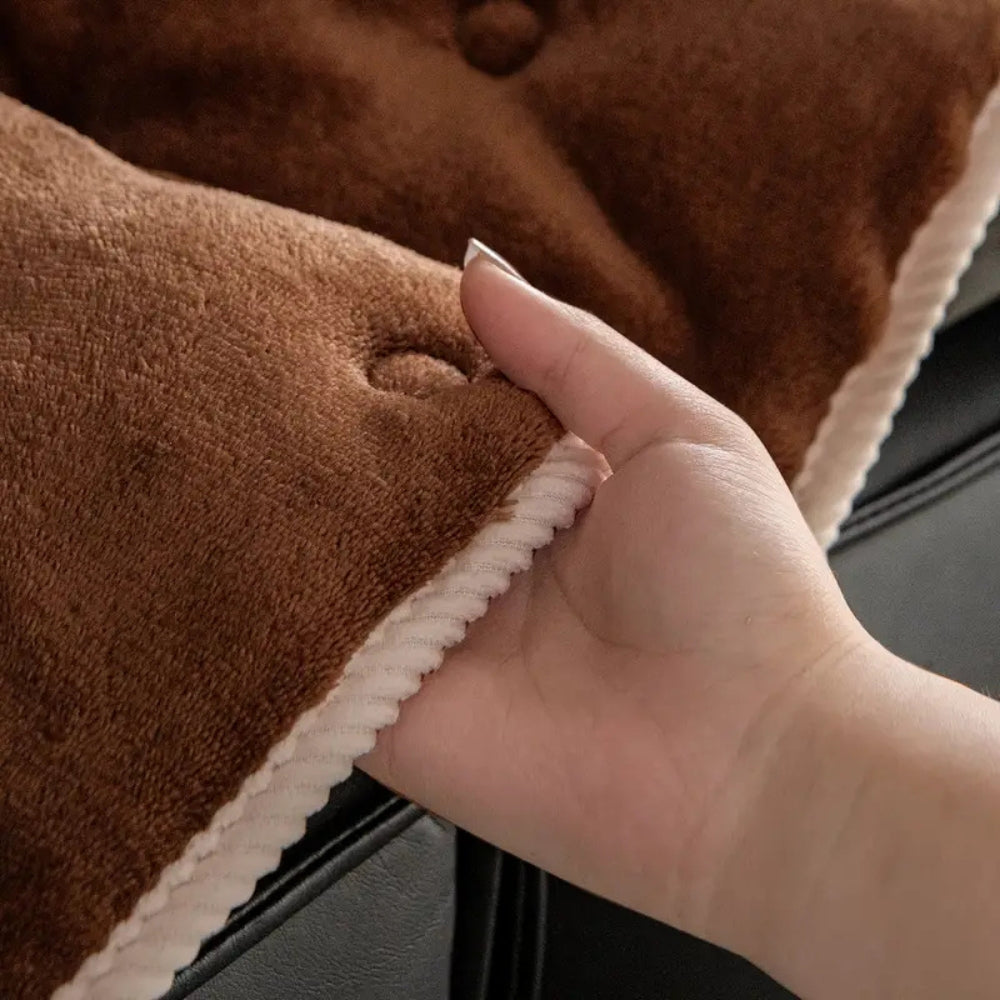 Plush Button-Tufted Couch Cover