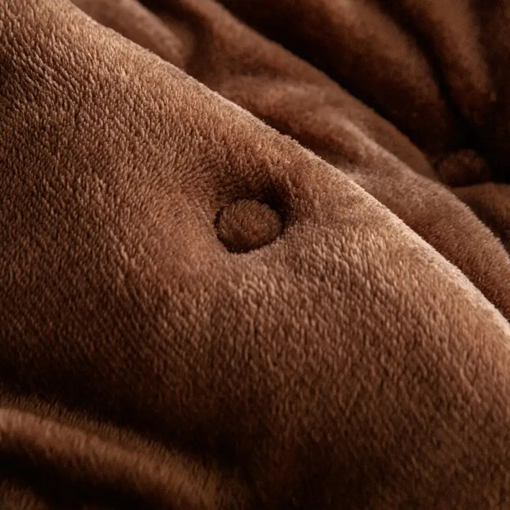Plush Button-Tufted Couch Cover