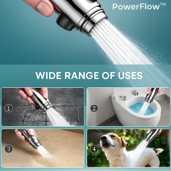 Turbo Boost Shower Head with 9‑Layer Filtration System