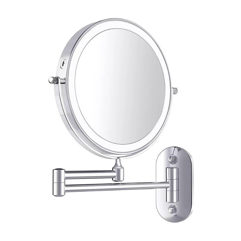 Rechargeable LED Magnifying Makeup Mirror with Adjustable Light