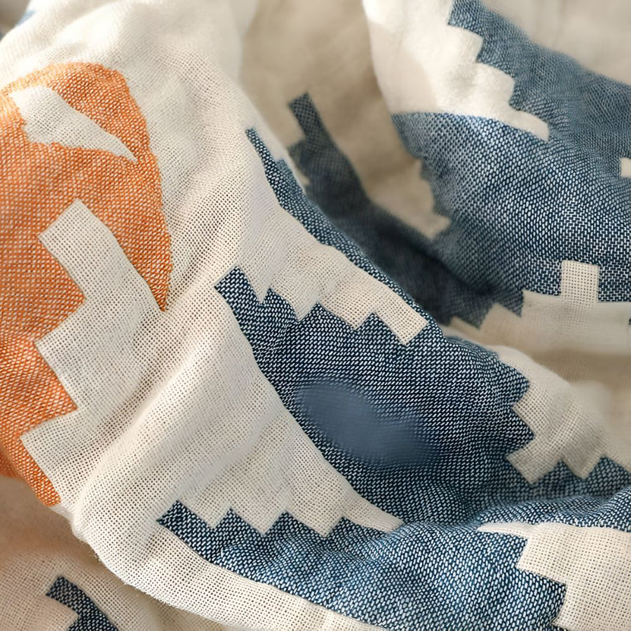 Reversible Geometric Blanket Couch Cover