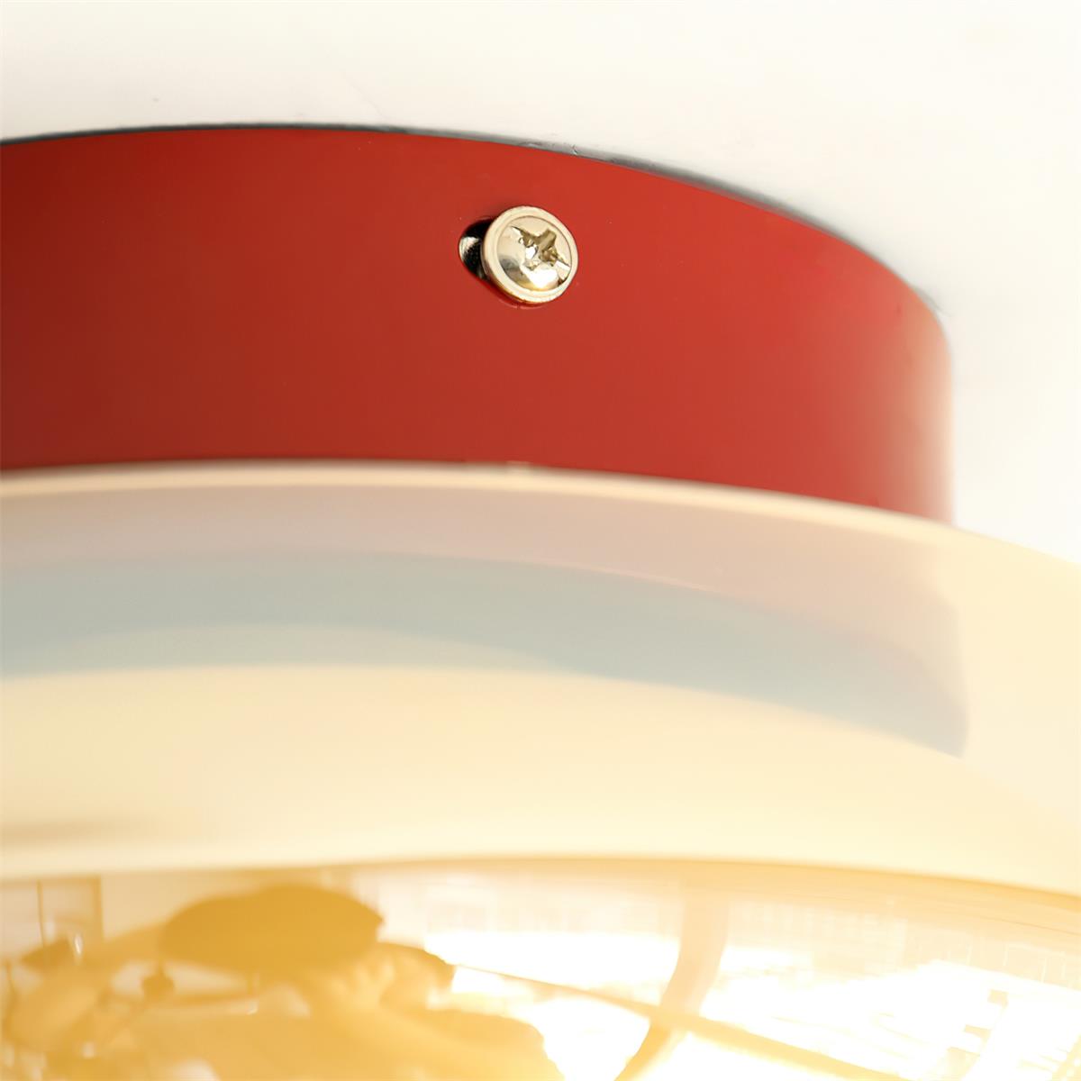 Retro Glass Flush Mount Ceiling Light Vintage Indoor Lamp