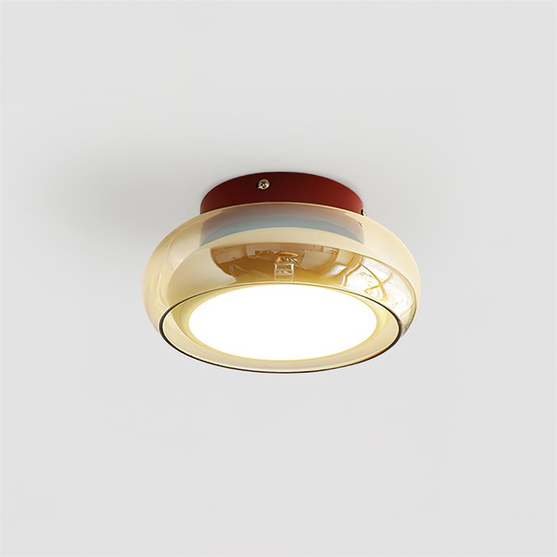 Retro Glass Flush Mount Ceiling Light Vintage Indoor Lamp
