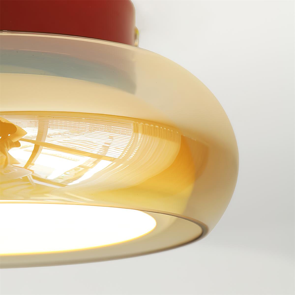 Retro Glass Flush Mount Ceiling Light Vintage Indoor Lamp