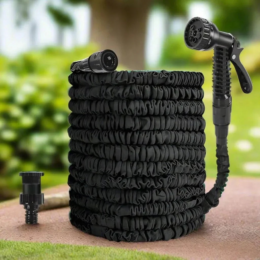 Flexible Garden Hose Pipe with Multi Spray Nozzle Tool