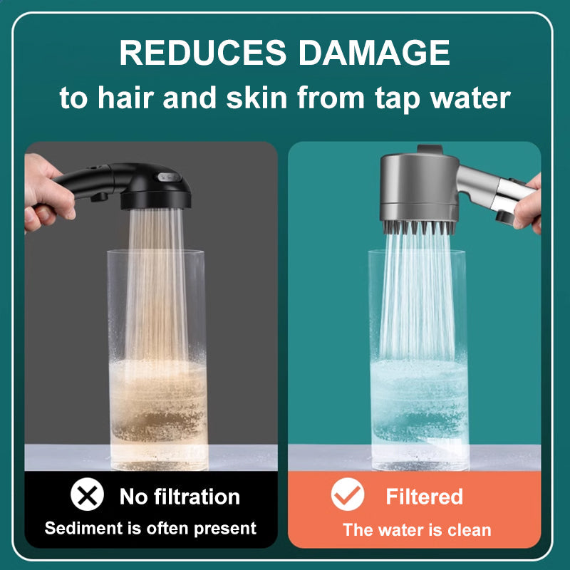 Turbo Boost Shower Head with 9‑Layer Filtration System