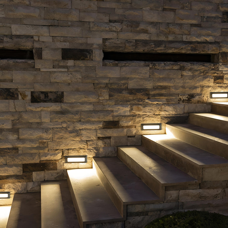 Outdoor LED Step Light Rectangular Wall Mounted Light Fixture