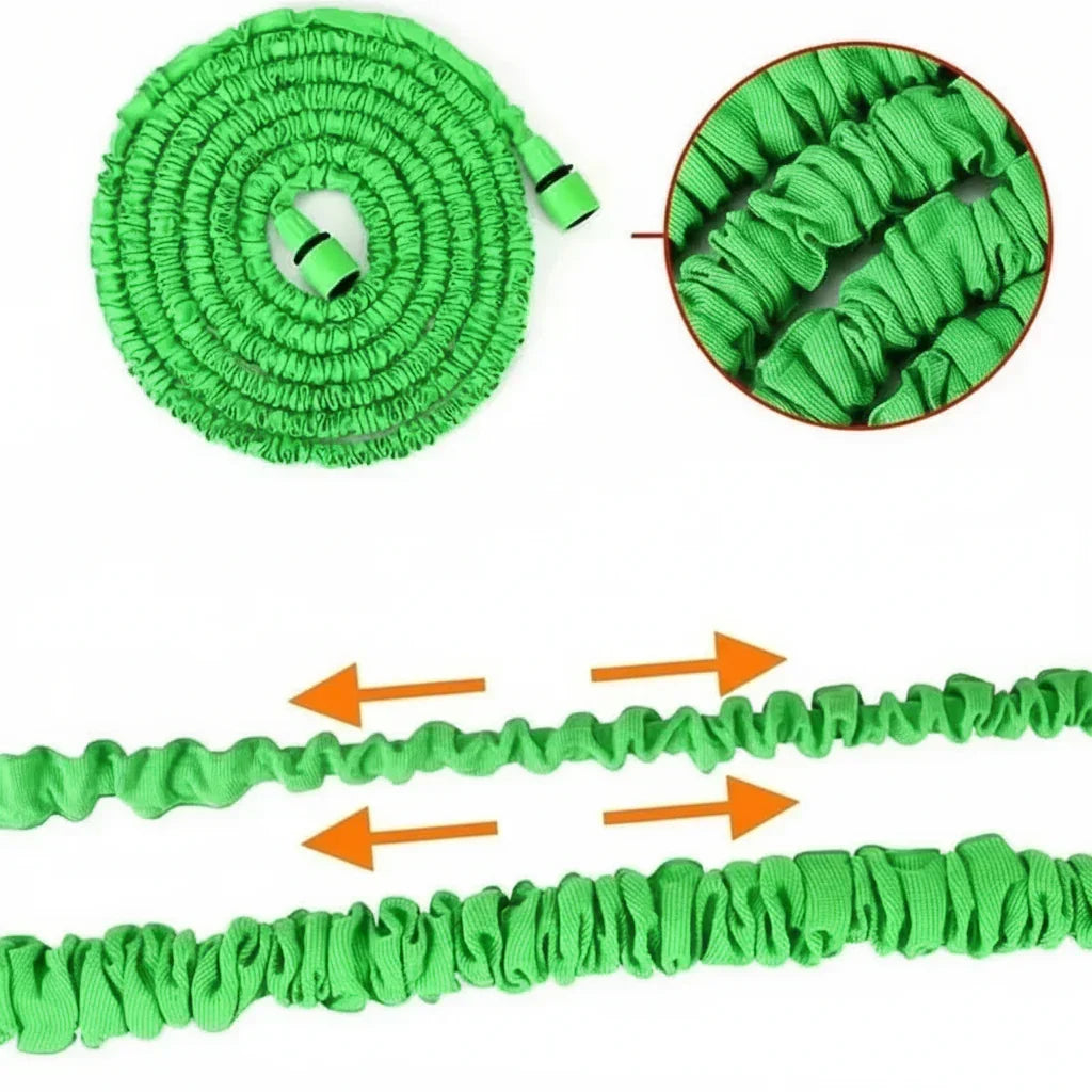 Flexible Garden Hose Pipe with Multi Spray Nozzle Tool