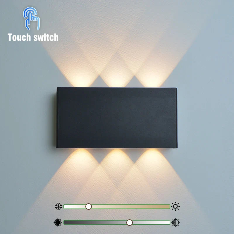 LumiBlock Rechargeable Wall Lamp | Minimalist Wood-Grain Design