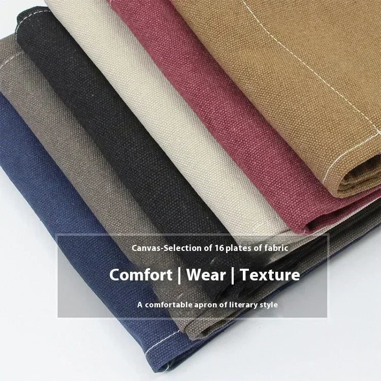 Canvas Apron Unisex Chef Work Apron Pockets Adjustable Durable