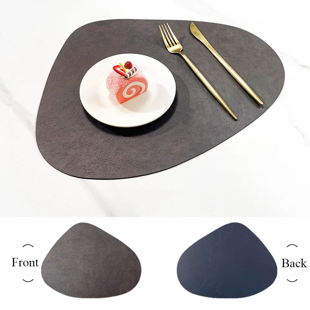 NordicDrop | Double-Sided Faux Leather Placemats | Non-Slip & Heat Resistant