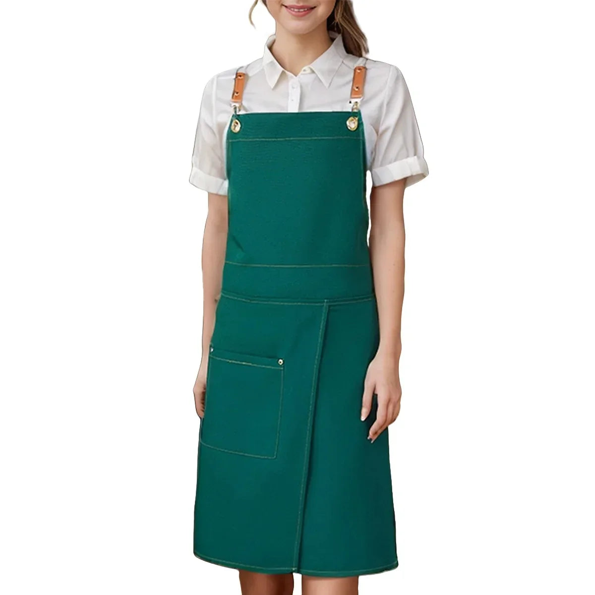 WorkEase | Waterproof Canvas Apron | Split Skirt Design with Pockets