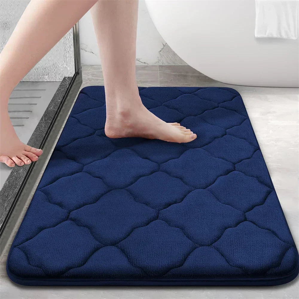 Memory Foam Bath Mat Non-Slip Absorbent Plush Microfiber Bathroom Rug