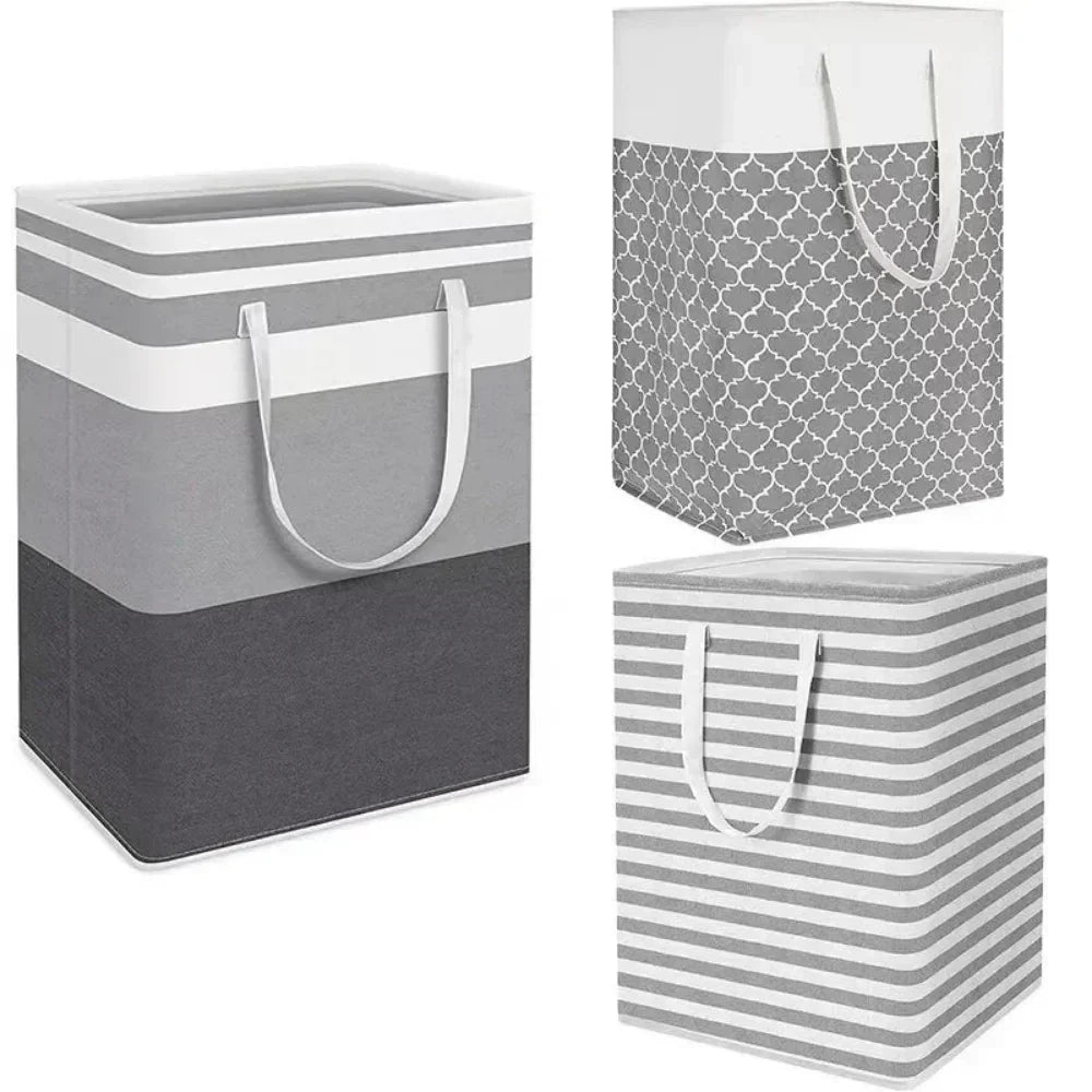 Lauva | 75L Waterproof Laundry Basket | Foldable Fabric Clothes Hamper with Handles