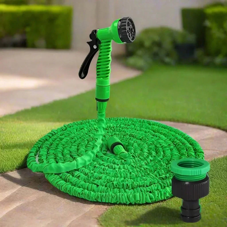 Flexible Garden Hose Pipe with Multi Spray Nozzle Tool