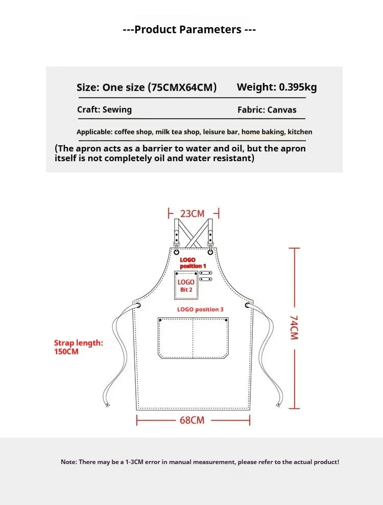 ProWear | Canvas Kitchen Apron | Unisex Chef & Workwear