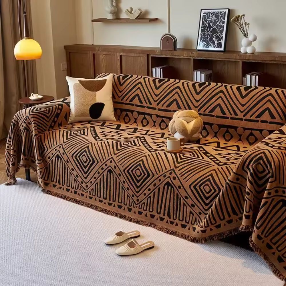 Savanna Geo Chenille Couch Cover