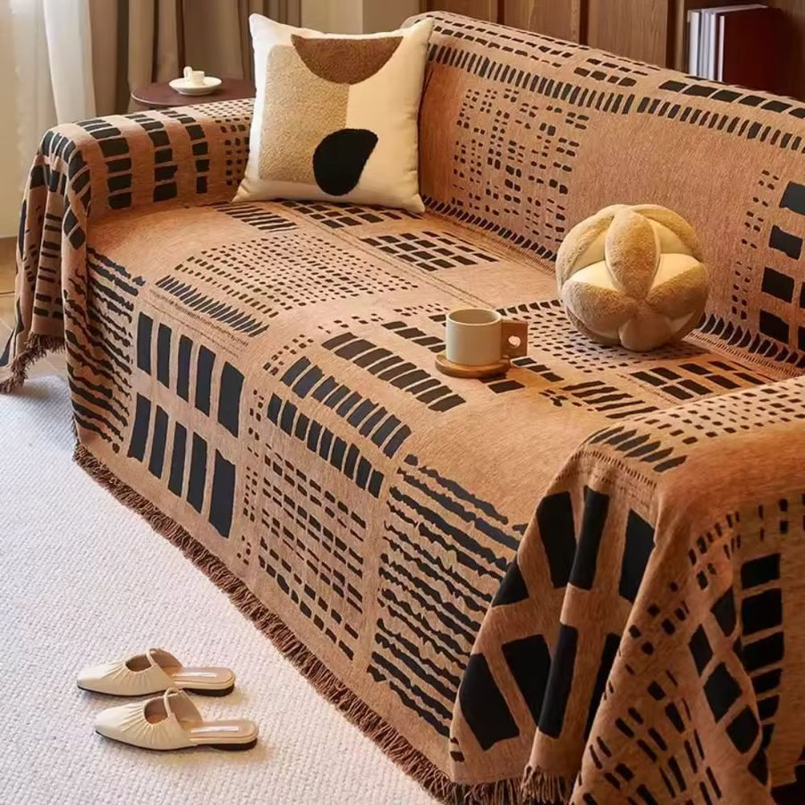 Savanna Geo Chenille Couch Cover