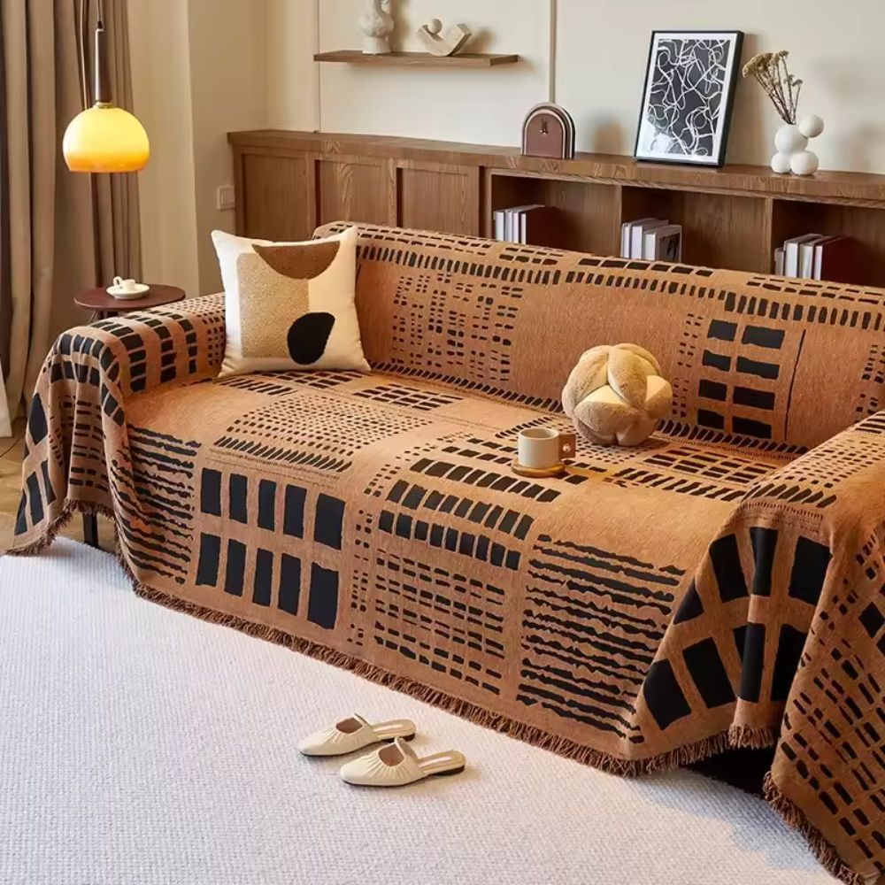 Savanna Geo Chenille Couch Cover