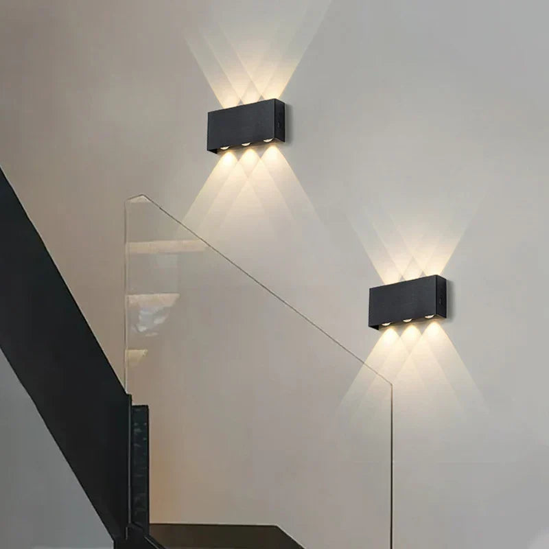 LumiBlock Rechargeable Wall Lamp | Minimalist Wood-Grain Design