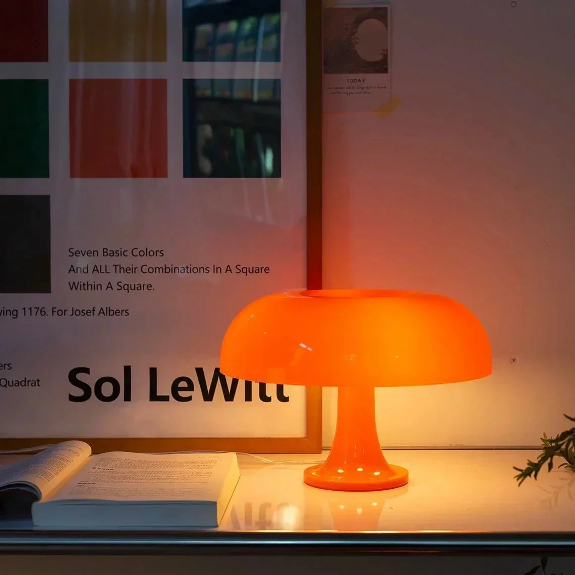 Scandinavian style mushroom table light