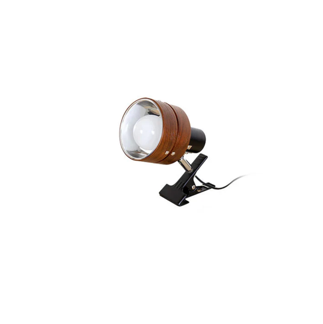 Adjustable Clip Lamp Retro Wooden Metal Desk Spotlight
