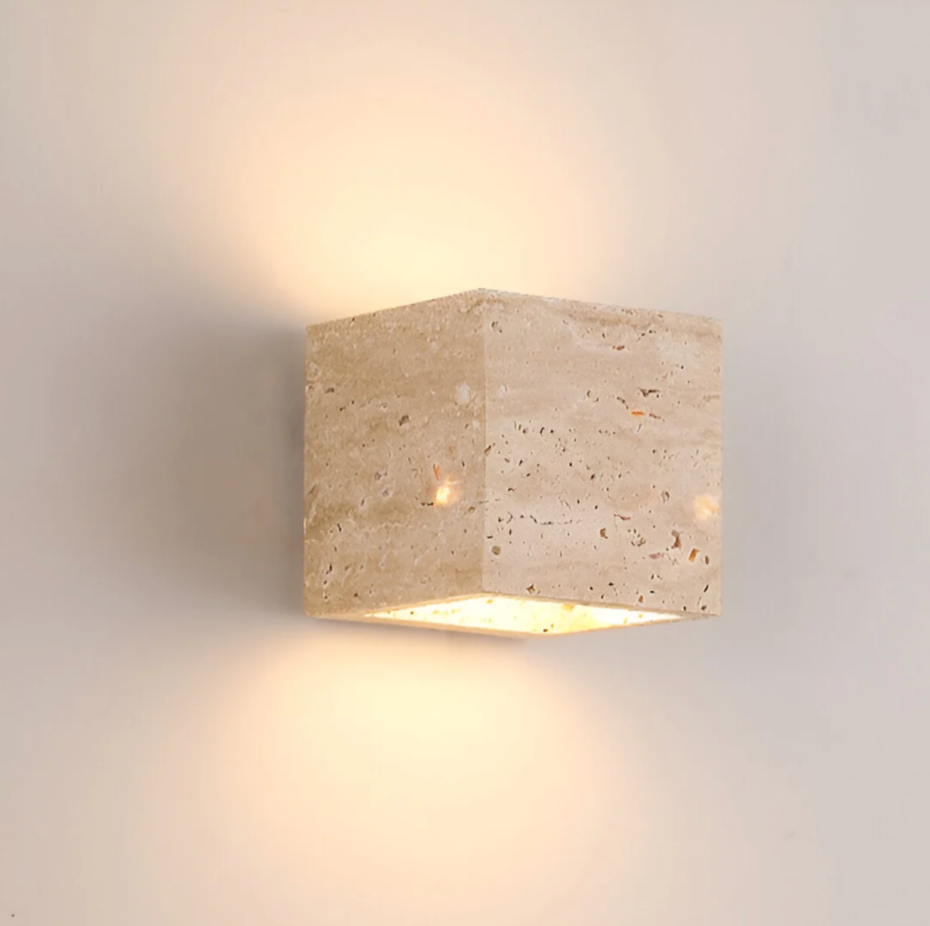 Travertine Wall Light Natural Stone Modern Minimalist Sconce