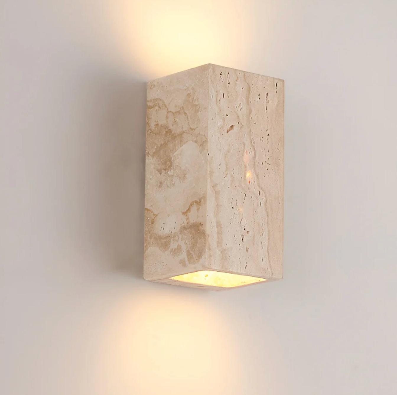 Travertine Wall Light Natural Stone Modern Minimalist Sconce