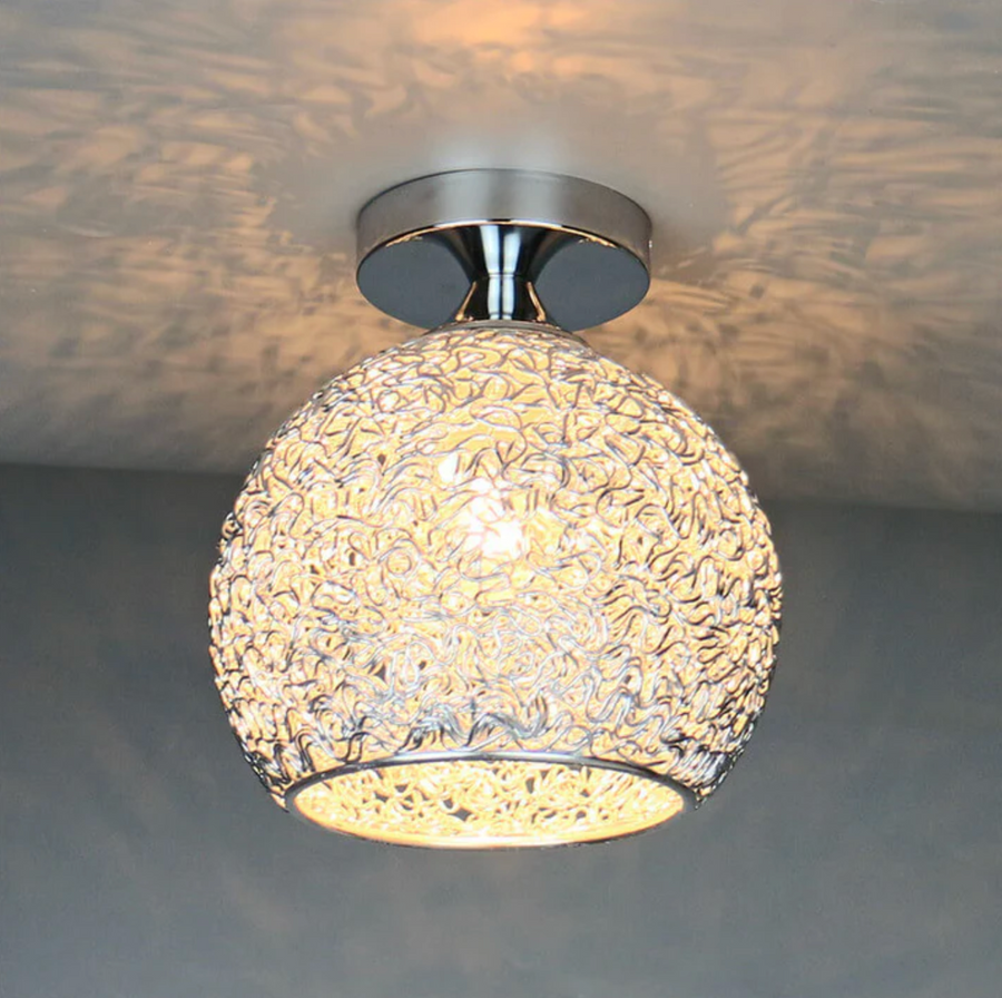 Metal Globe Ceiling Light Modern Flush Mount Lamp