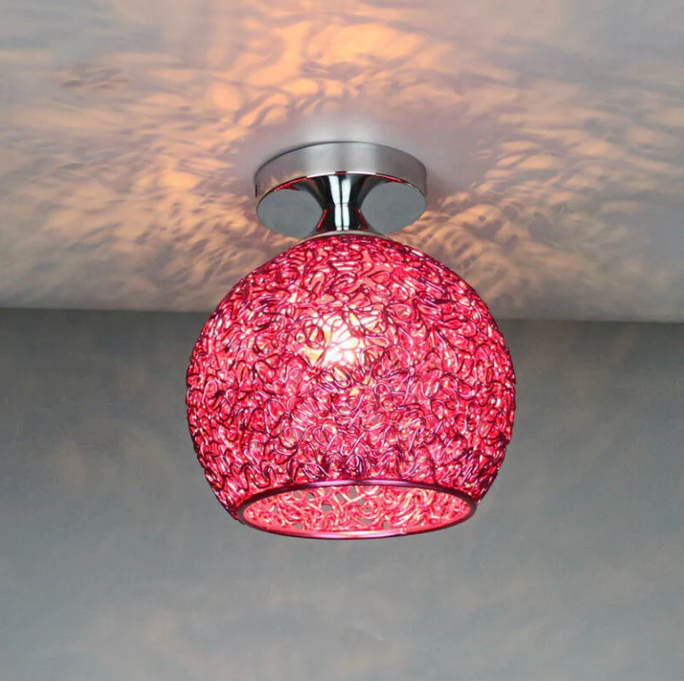 Metal Globe Ceiling Light Modern Flush Mount Lamp