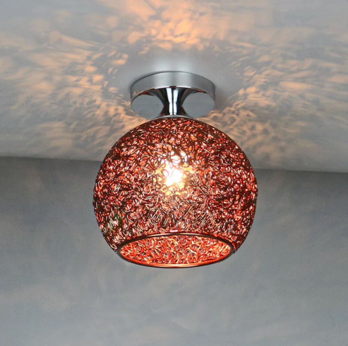 Metal Globe Ceiling Light Modern Flush Mount Lamp